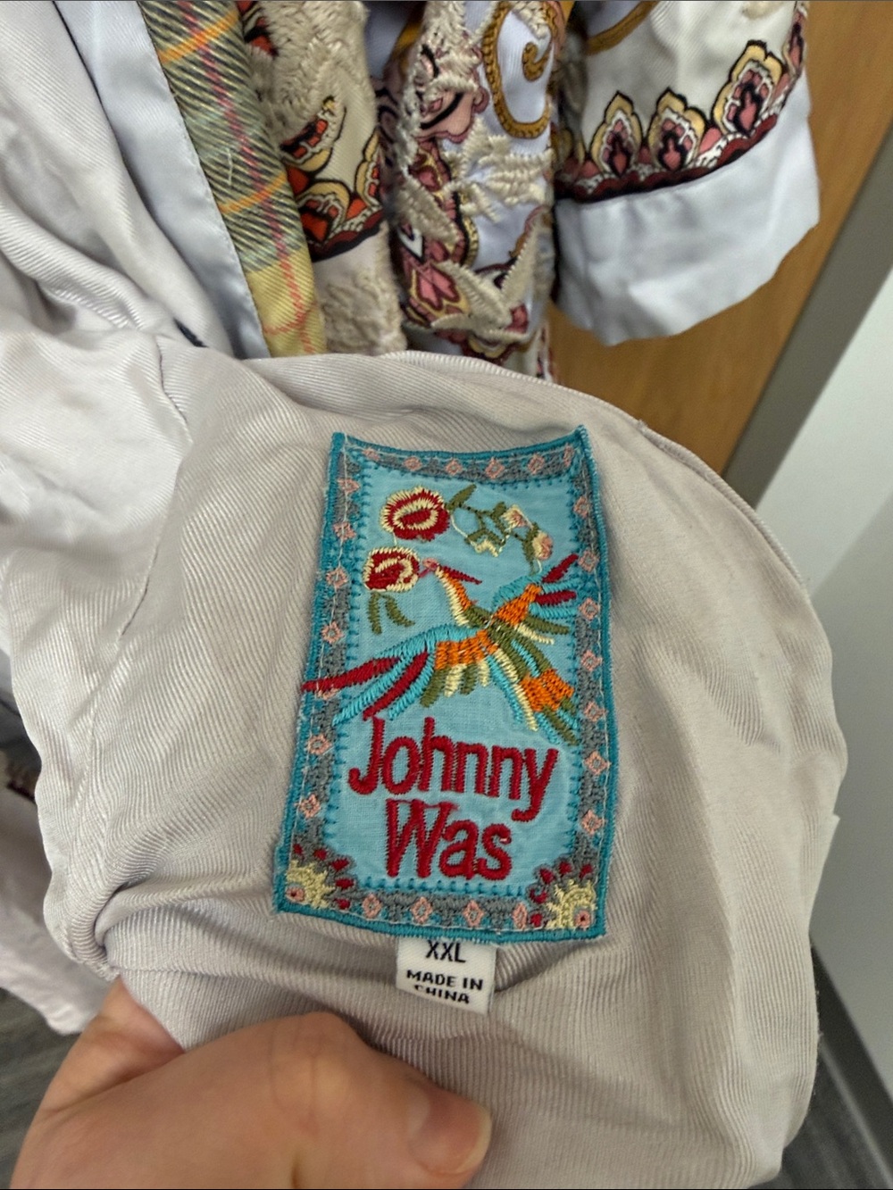 Johnny Was REVERSIBLE Boho Paisley Long Open-Front Coatigan in Cream & Rust - Picture 3 of 17